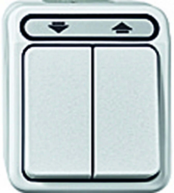 Merten Aquastar Roller Shutter Switch, 1-Pole, Polar White, MEG3715-0000 Roller 8019
