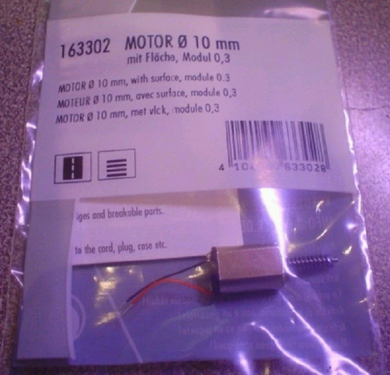 Faller 163302 Motor, Diameter 10 mm with Surface, Module 0.3 Model Kit, Various