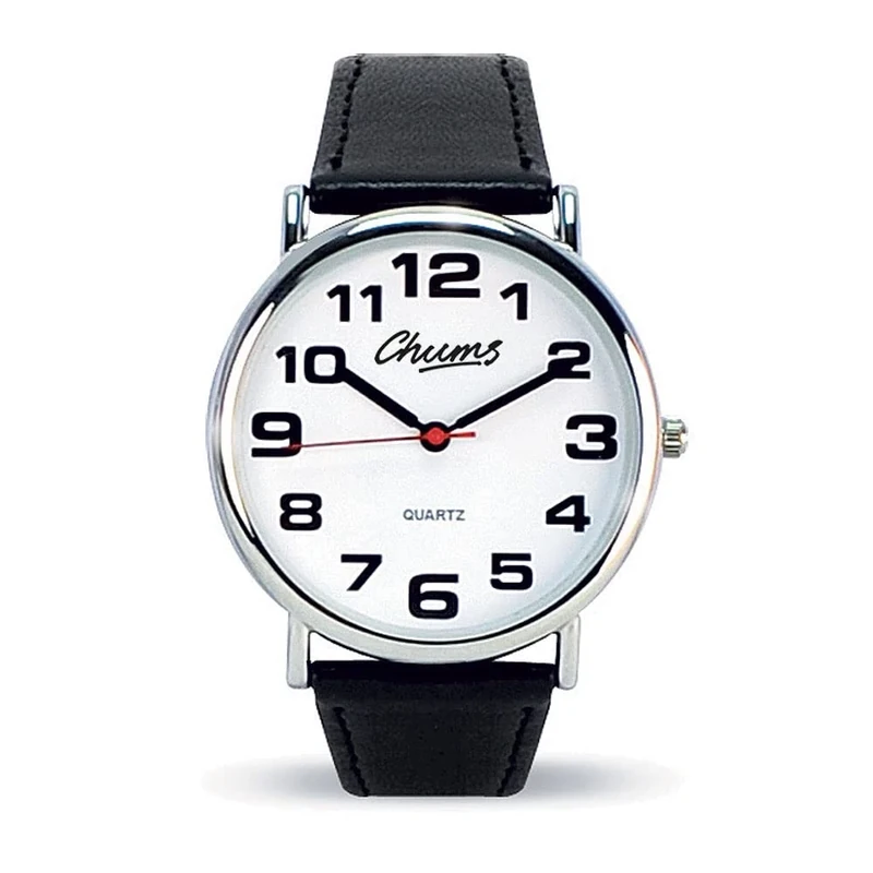 Chums Classic Watch Leather Strap Easy Read with Big Numbers Mens Or Ladies Multi