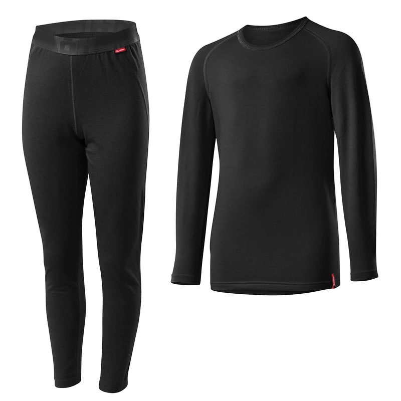 LÖFFLER Children's Long Thermals Set Transtex Warm Black black Size:7 years