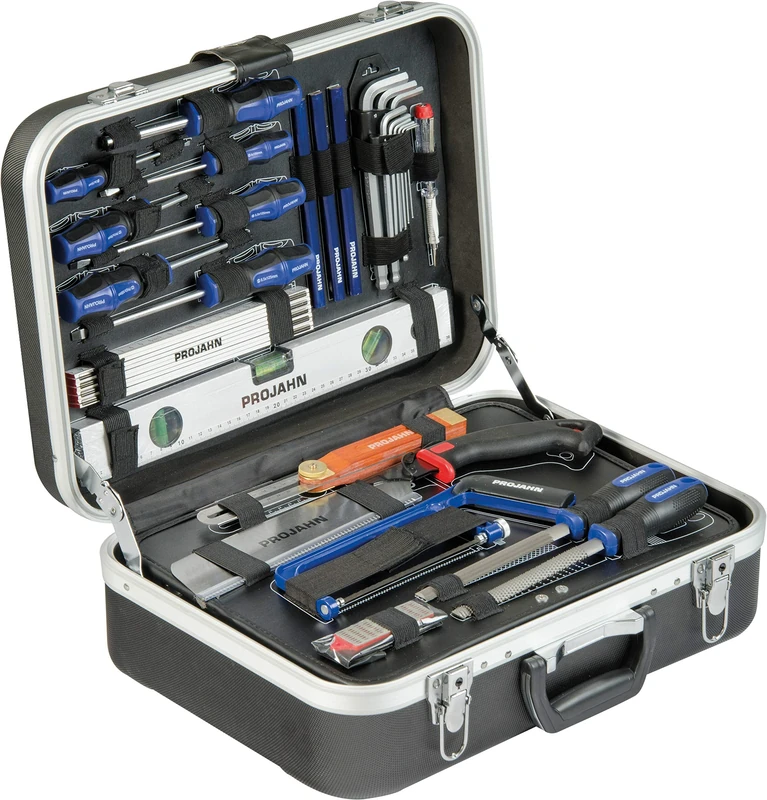 PROJAHN 8684 1/4-Inch Carpenter Tool Case - Black (92-Piece)