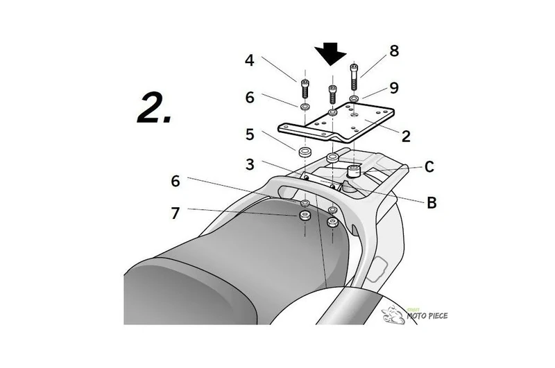 SHAD Y0FJ31ST Top Case Fitting Kit for Yamaha FJR 1300 2001, Black