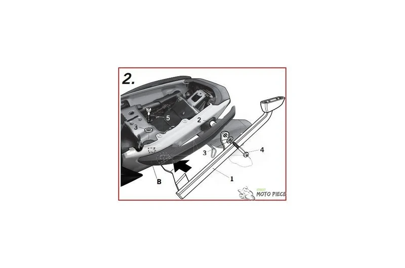 SHAD K0ER62ST Top Case Fitting Kit for Kawasaki ER 650 2012, Black