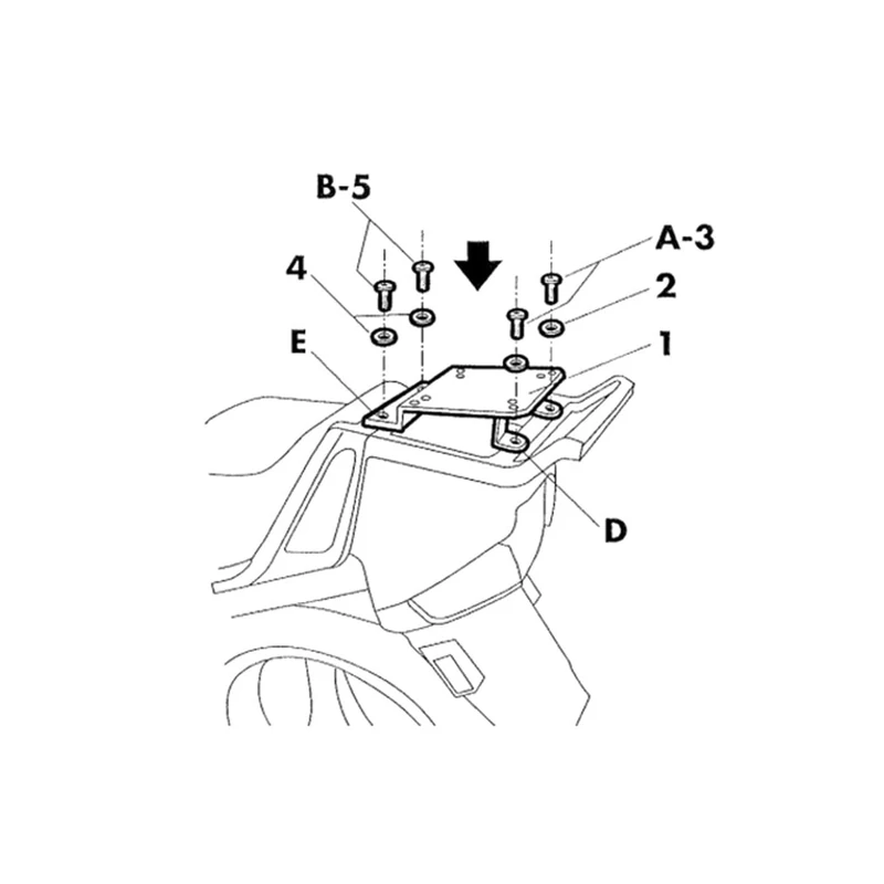 SHAD W0R16T Top Case Fitting Kit for BMW RT/K1100 LT 1995, Black