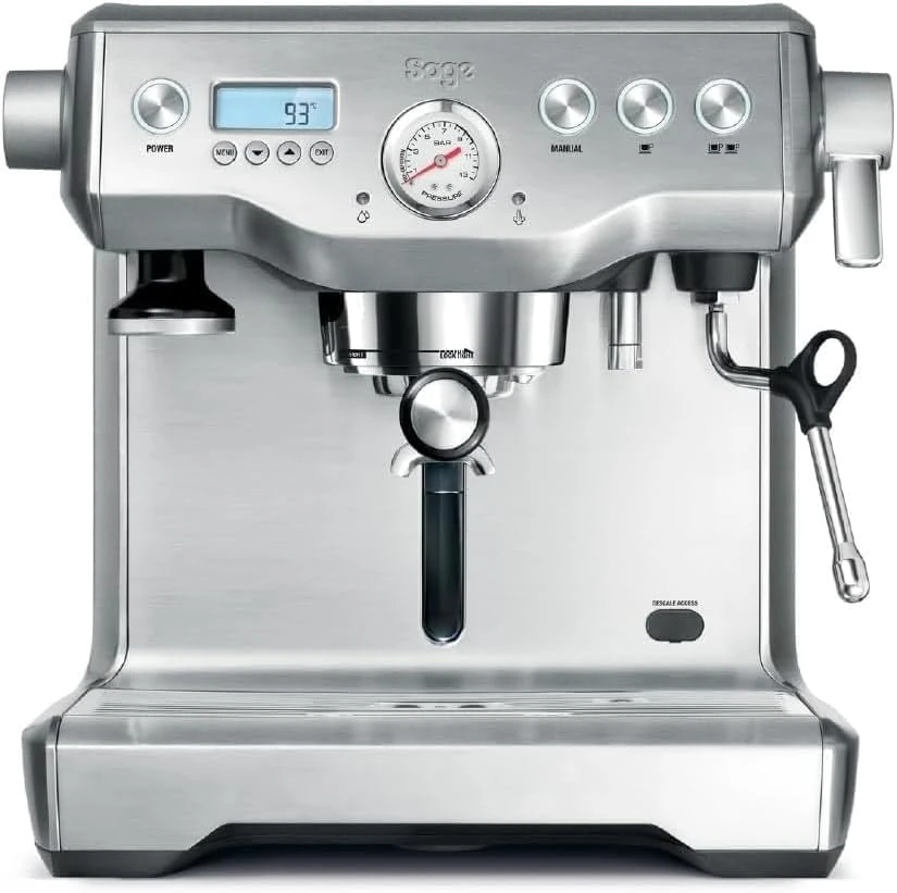 Sage - The Dual Boiler - Coffee Machine with Manual Milk Frother, Brushed Stainless Steel