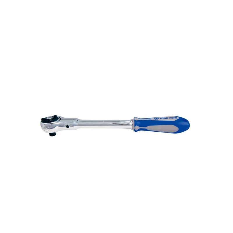 KING TONY 3752-09G 3/8" Drive 72 Teeth Swivel Head Reversible Quick Release Ratchet, 235 mm Length, Pack of 2 - Image 1