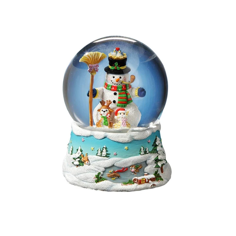 Gary Patterson "Happy Holidays" Snowman Snow Globe