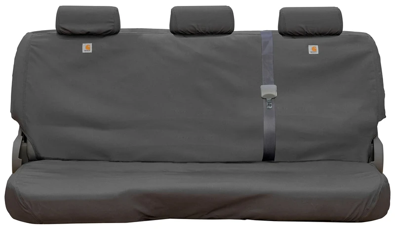 Covercraft Carhartt SeatSaver Custom Seat Covers | SSC7432CAGY | 2nd Row Solid Bench Seat | Compatible with Select Dodge Ram Models, Gravel