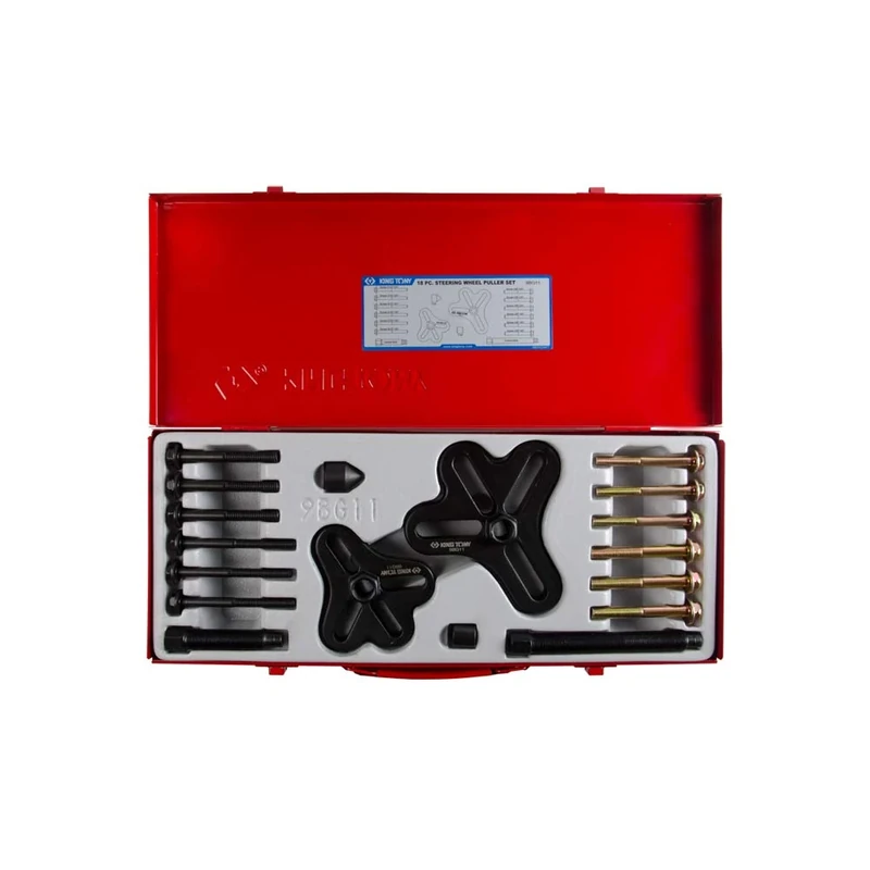 KING TONY 9BG11 Steering Wheel Puller Set, 18 Pieces
