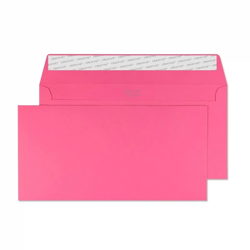 Blake Creative Colour DL+ 114 x 229 mm 120 gsm Peel & Seal Wallet Envelopes (202) Flamingo Pink - Pack of 500