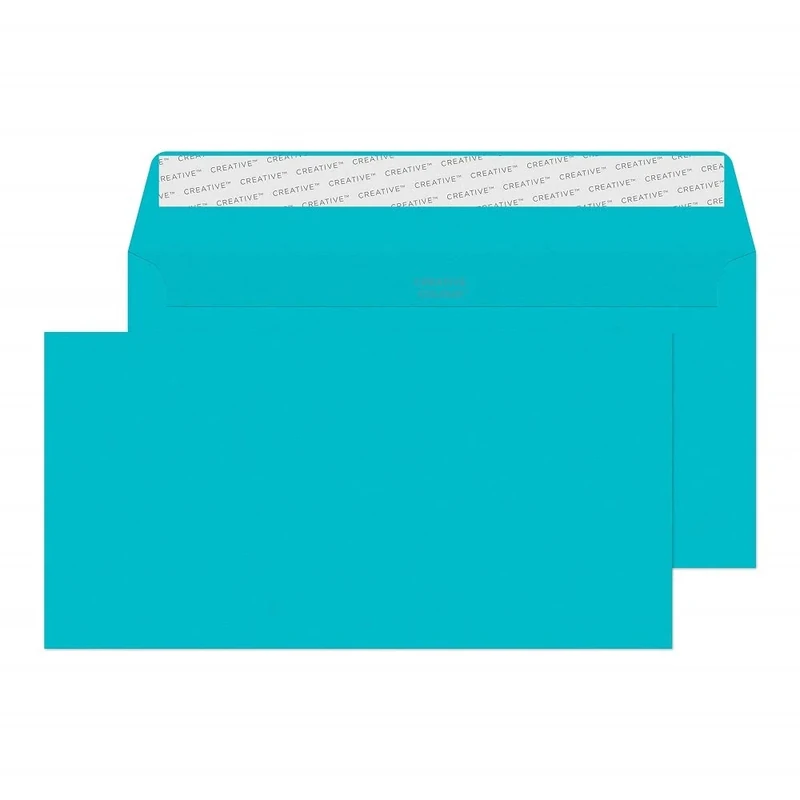 Blake Creative Colour DL+ 114 x 229 mm 120 gsm Peel & Seal Wallet Envelopes (209) Cocktail Blue - Pack of 500