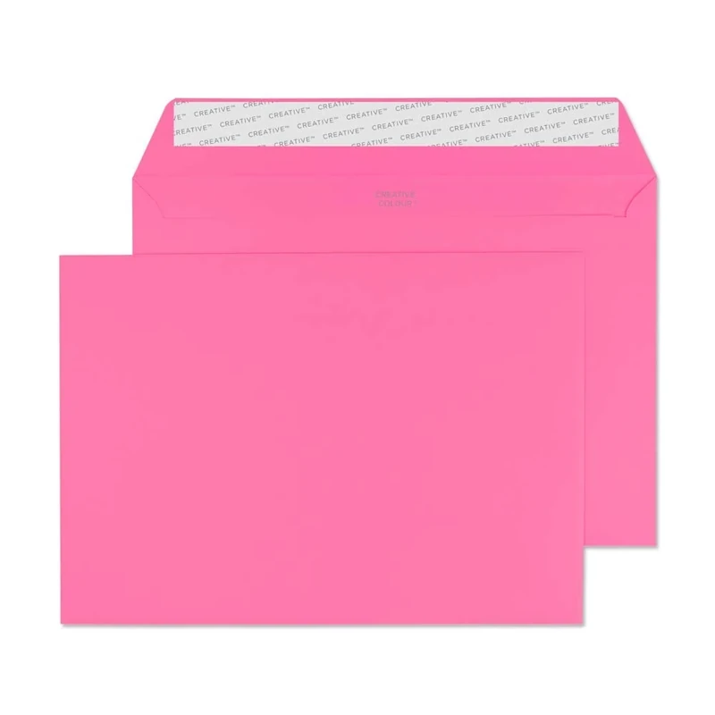 Blake Creative Colour C5 162 x 229 mm 120 gsm Peel & Seal Wallet Envelopes (302) Flamingo Pink - Pack of 500