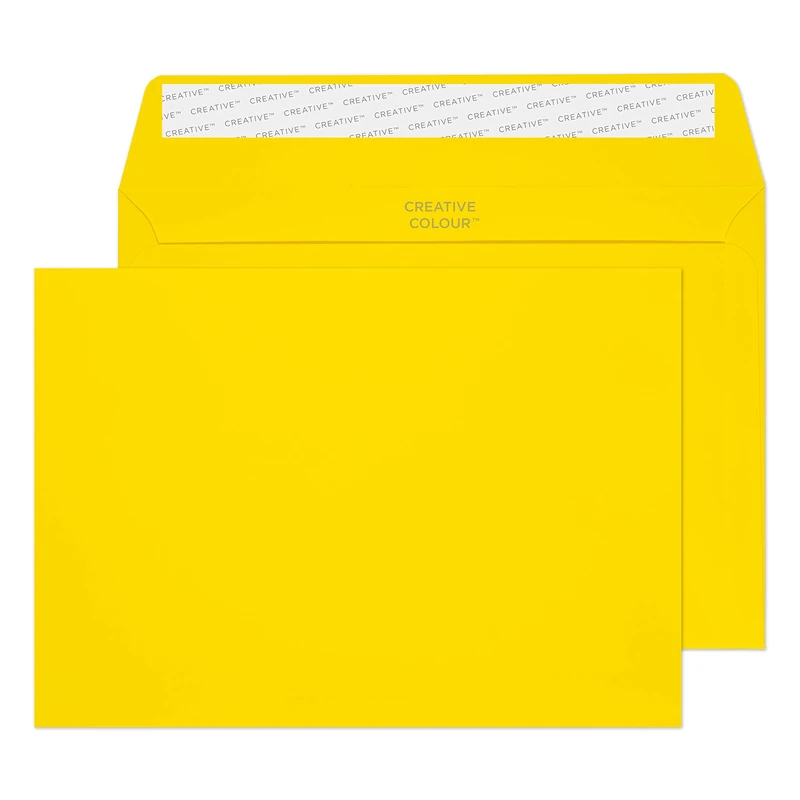 Blake Creative Colour C5 162 x 229 mm 120 gsm Peel & Seal Wallet Envelopes (303) Banana Yellow - Pack of 500