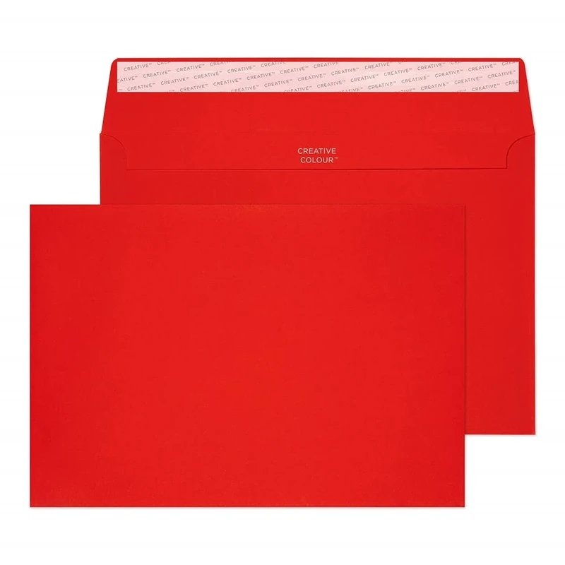 Blake Creative Colour C5 162 x 229 mm 120 gsm Peel & Seal Wallet Envelopes (306) Pillar Box Red - Pack of 500