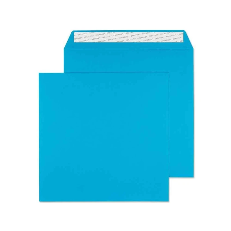 Blake Creative Colour 160 x 160 mm 120 gsm Square Peel & Seal Envelopes (610) Caribbean Blue - Pack of 500