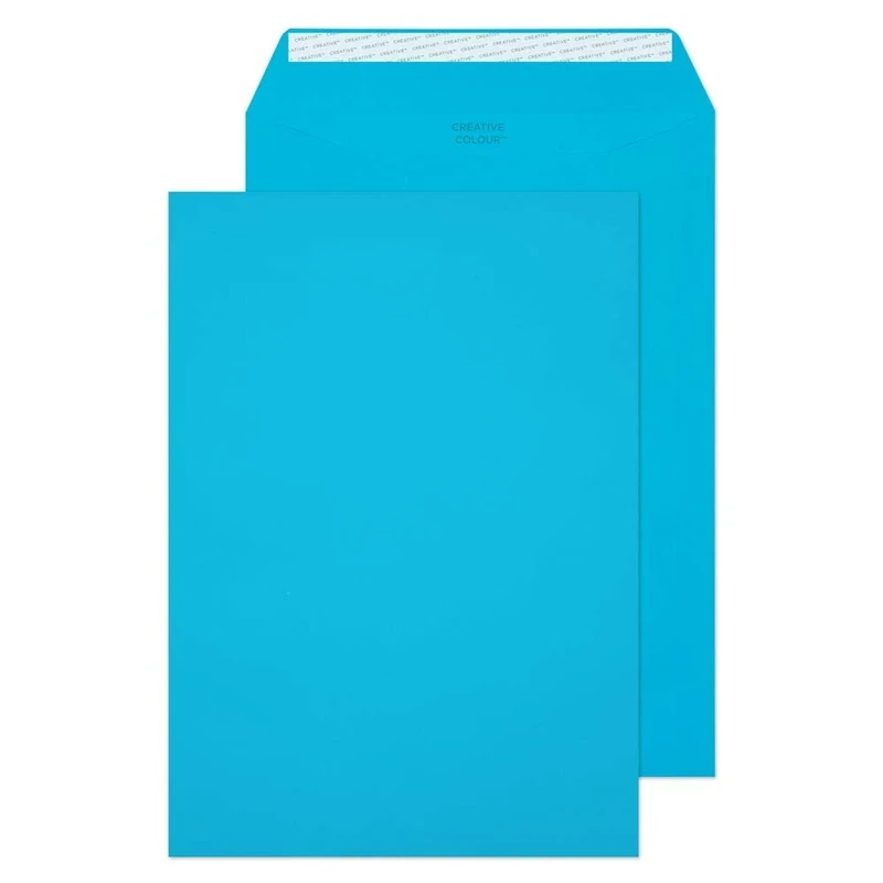 Blake Creative Colour C4 229 x 324 mm 120 gsm Peel & Seal Pocket Envelopes (410P) Caribbean Blue - Pack of 250