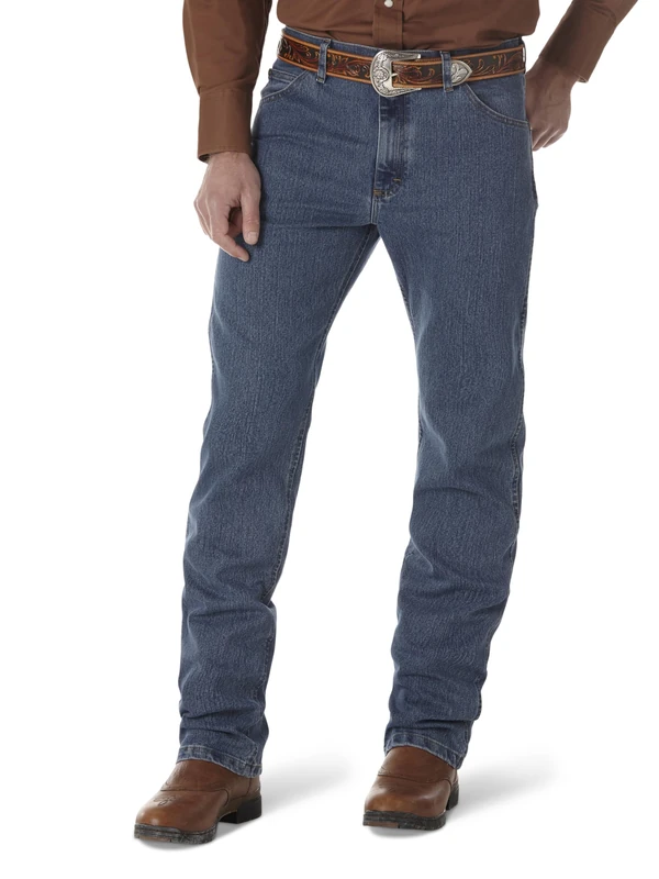 Wrangler Men's Premium Performance Cowboy Cut Regular Jean, Mid Tint, 42W x 30L