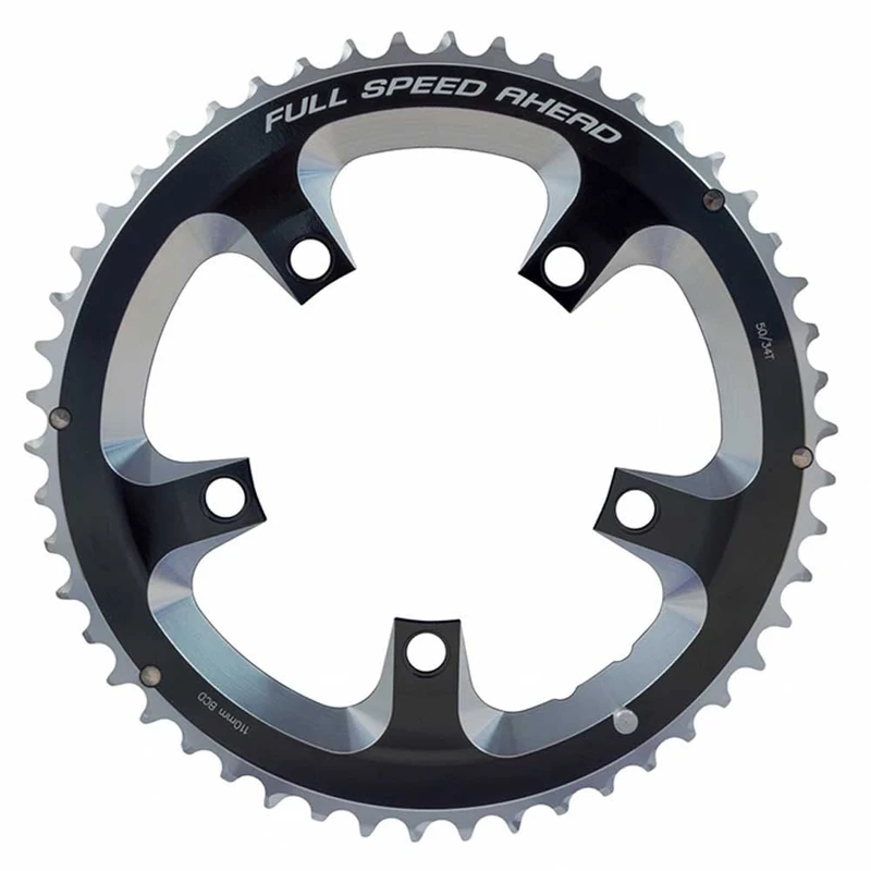 FSA Unisex's Super Road N10/11 110BCD Chainring-Grey, 110 x 50t