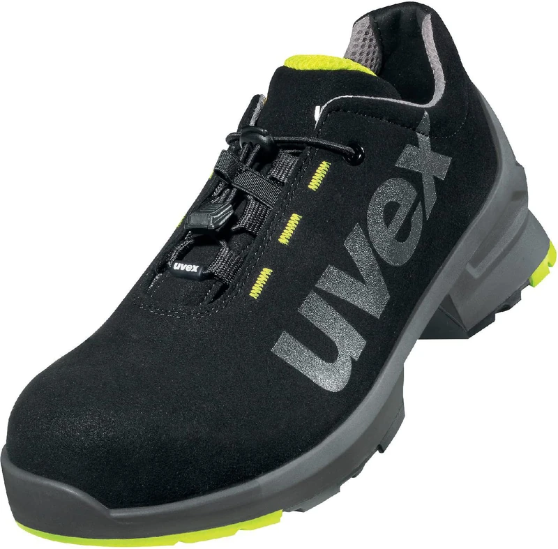 Uvex 8544841 Low Shoe, S2, PU Sole W11, Size 41, Black/Yellow