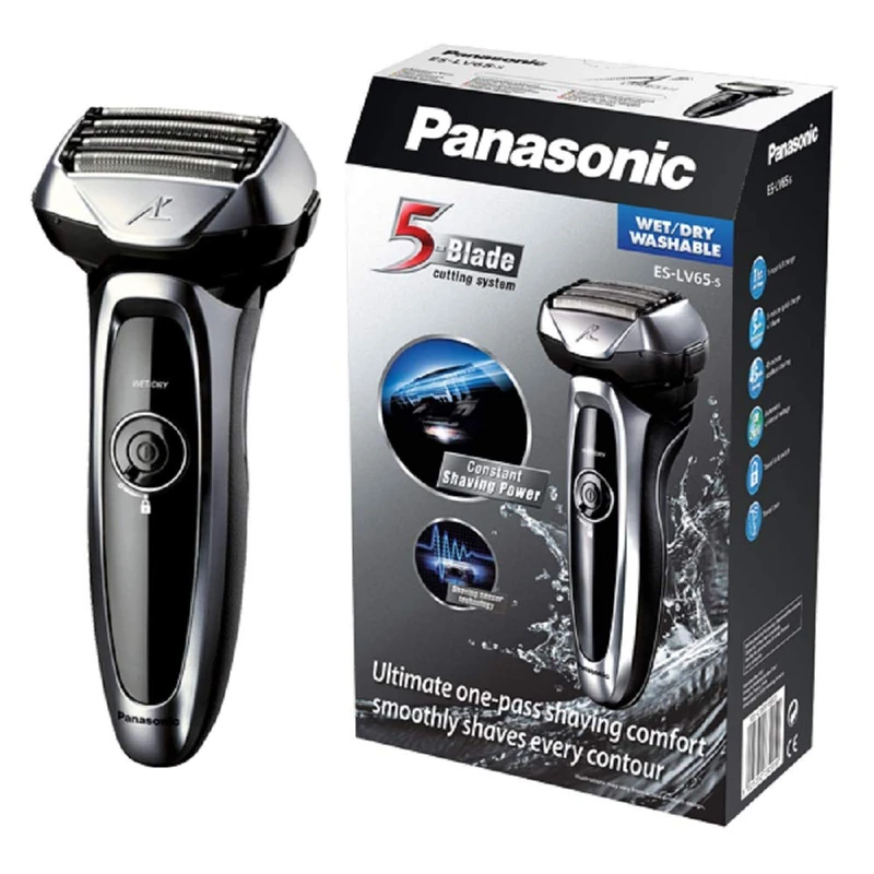Panasonic ES-LV65-s Premium Wet and Dry 5-Blade Electric Shaver for Men ( UK 2pin Bathroom Plug) - Image 1