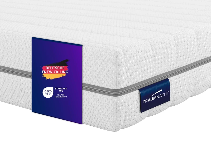 Traumnacht Orthopedic 7-zone cold foam mattress, hardness level 3 (H3 - medium strength), Oeko-Tex certified, 120 x 200 cm, height 16 cm, produced according to German quality standards