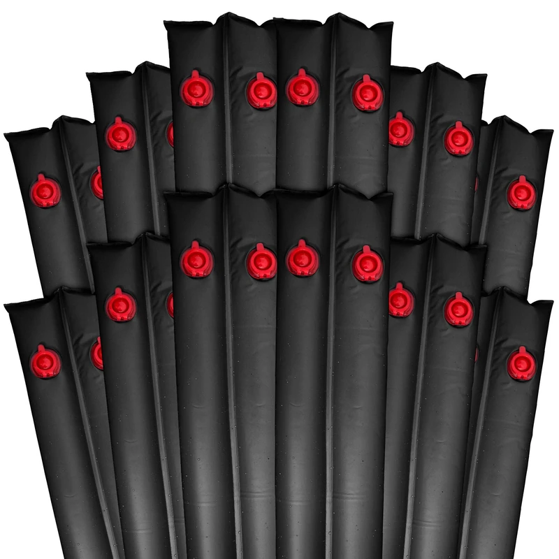 Robelle 3811-BLK-12 Pool Cover Weights, 12-Pack, 10 ft. Black Double Chamber, 16 Gauge
