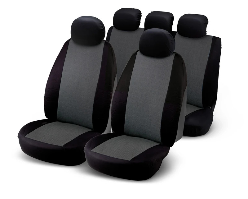 Bottari SpA 10401 Universal Car Covers - Black/Grey (9 Pieces)