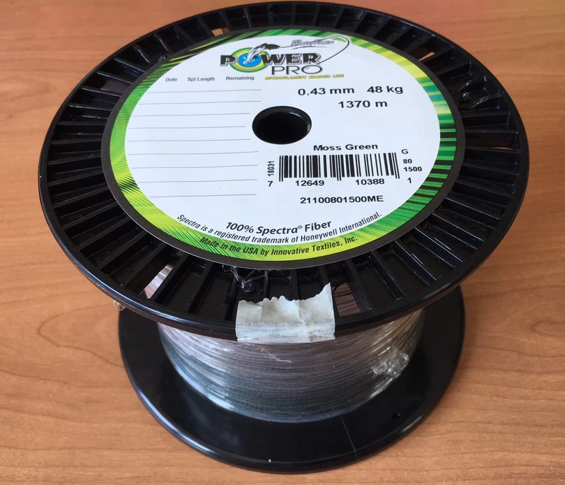 Power Pro Spectra Line 1370, Color Green, Size 0.430 mm