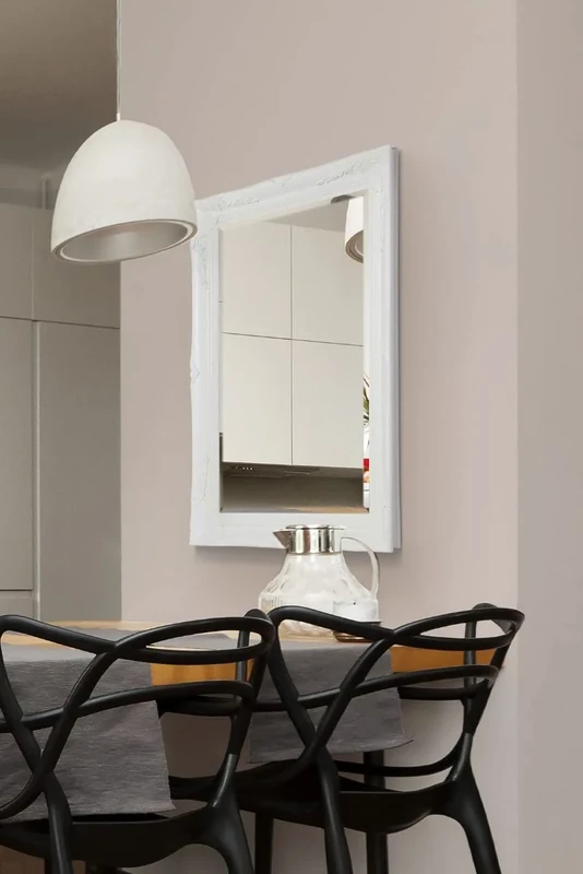 Large Antique Design Classic Ornate White Wall Mirror 3Ft8 X 2Ft8 (112cm X 82cm)