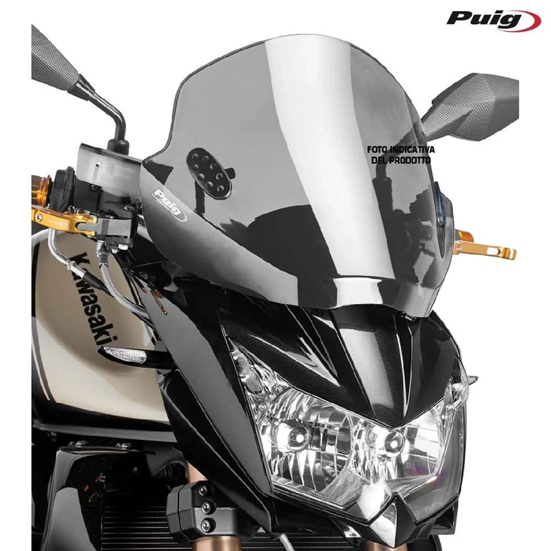 Puig 6407H Trend Windscreen Smoked, aerodynamic protection for non-round
