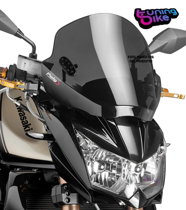 Puig 6407F Trend Windscreen in Dark Smoke color with aerodynamic universal design