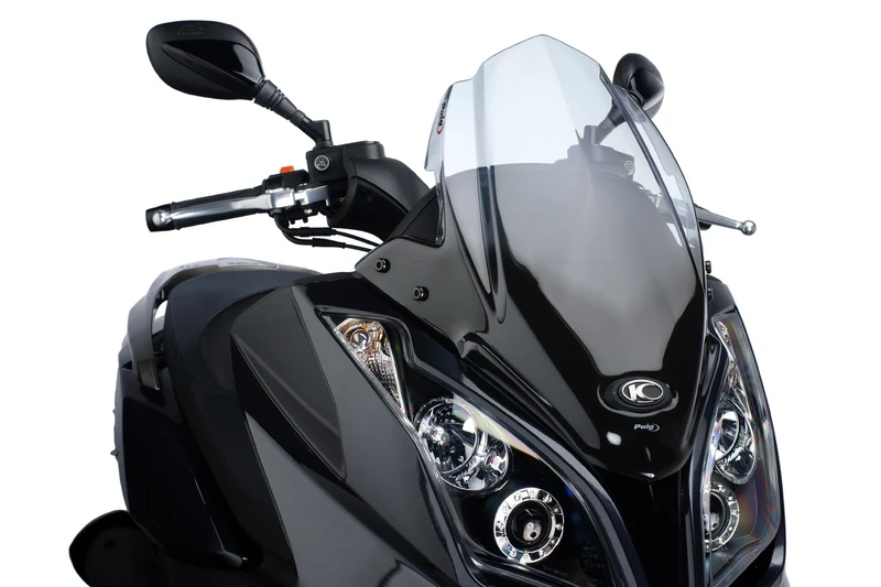 Puig 5522W Windshield Sport for Maxiscooter Kymco SuperDink 125i/300i 2009-2015, Downtown 125i/300i, Transparent, Medium