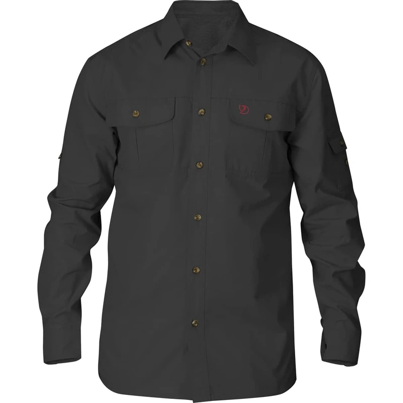 Fjallraven Singi Trekking Shirt LS M Long Sleeved T-Shirt - Dark Grey, M