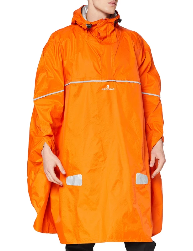 Ferrino Dryride - Adult Rain Cape, Unisex Orange orange Size:One Size