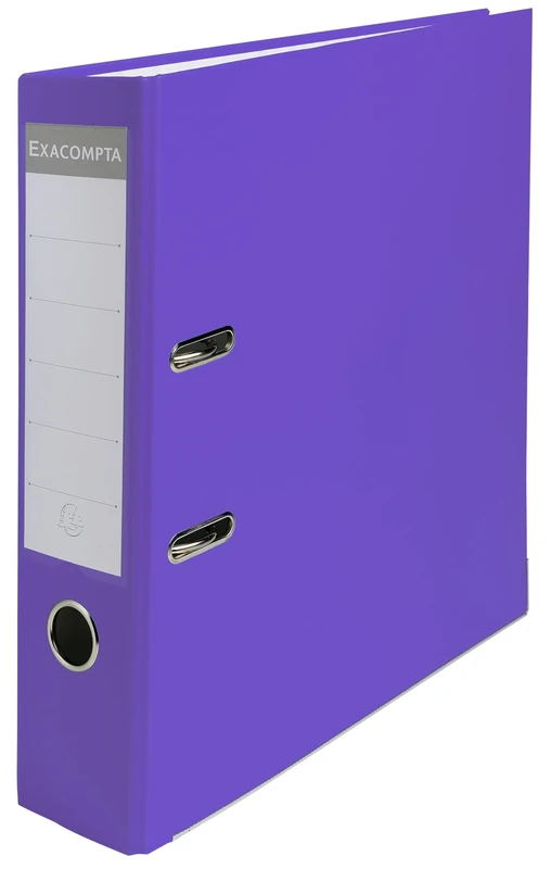 Exacompta - Ref. 918417B - Box of 20 A4 lever arch files - Spine 80 mm - Mechanical 80 mm - External dimensions: 32 x 29 x 8 cm - Format to file A4 - Colour: Lilac