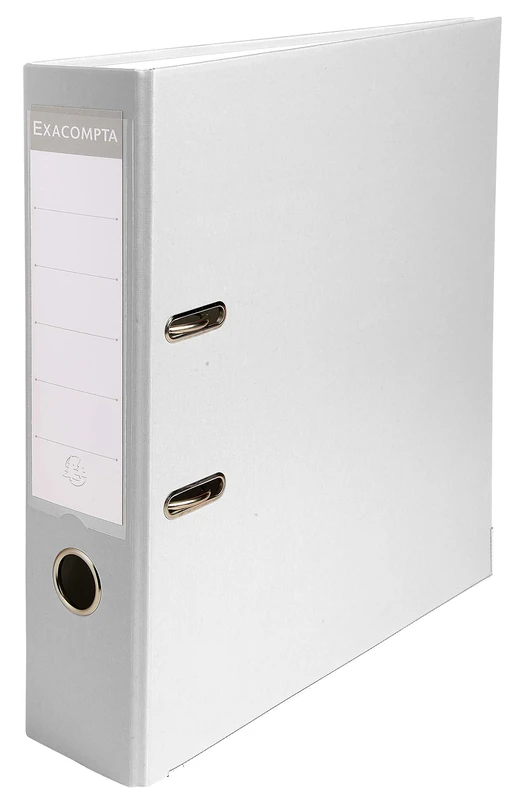 Exacompta - Ref. 918402B - Box of 20 A4 lever arch files - Spine 80 mm - Mechanical 80 mm - External dimensions: 32 x 29 x 8 cm - Format to file A4 - Colour: White