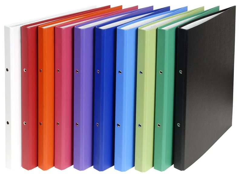 Exacompta - Ref 54150E - PP Ring Binder - 320 x 260mm in Size, Suitable for Storing A4 Documents, 2 x 15mm Rings, 20mm Spine - Assorted Colours (Pack of 20)