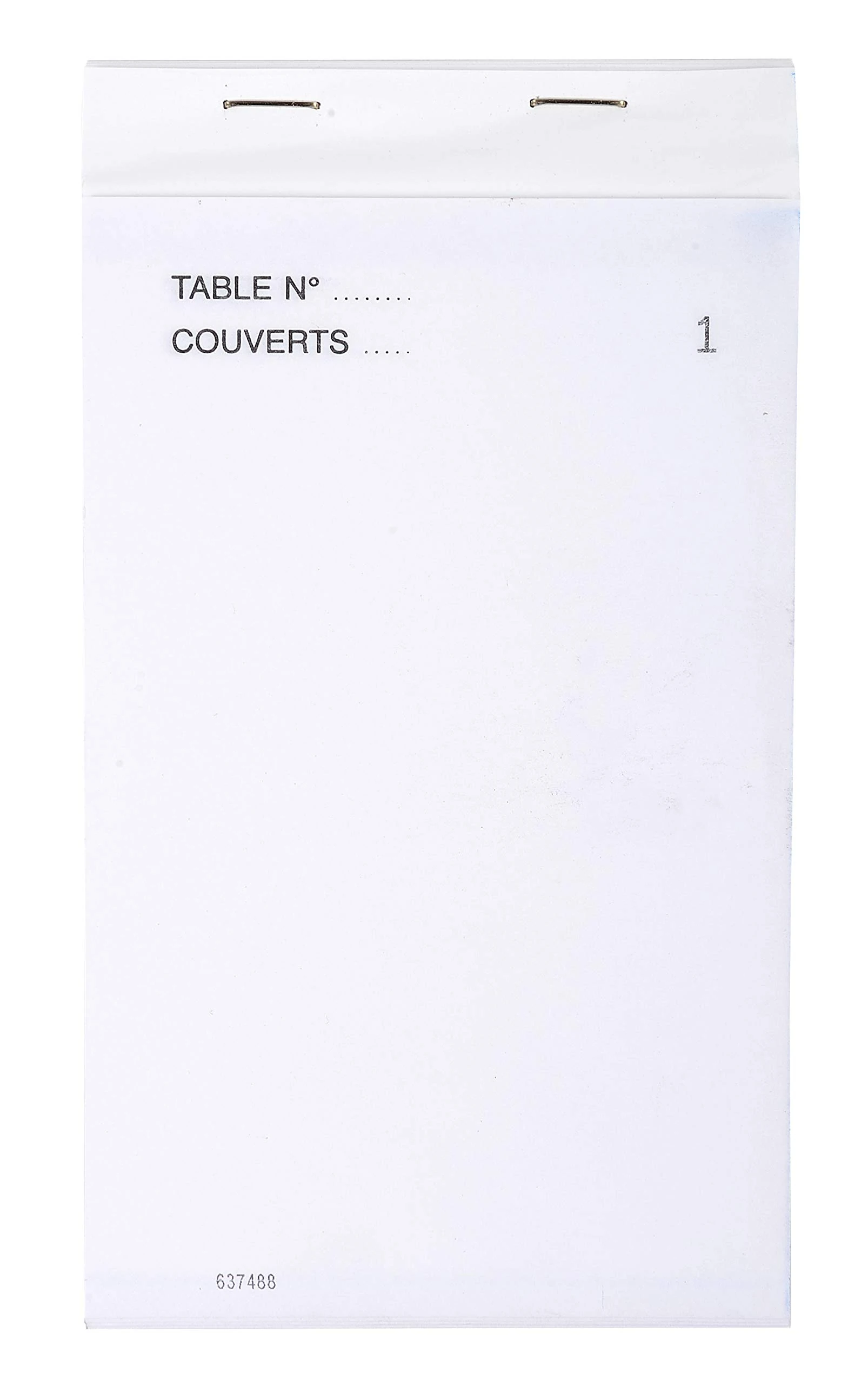 Exacompta - Ref. 96204E - Box of 50 Blocks Maître d'Hôtel - Order Book for Restaurants - 50 Blank Sheets of self-Copying in 3 Numbered Copies - Vertical Format 9.7 x 17 cm