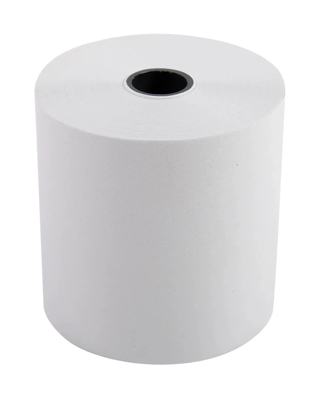 Exacompta - Ref 40651E - Box of 50 spools for Calculating Machine and Box - Width 57mm x Diameter 60mm - Mandrel 12mm - 1 ply Offset Extra White 60g/m² - Yardage (+ or - 2m): 30m