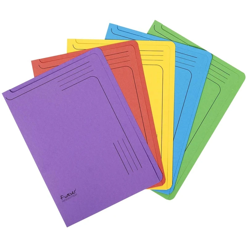 Exacompta - Ref 48100E - Forever Collection - Slip File - 220 x 310mm in Size, Suitable for A4 Documents, 290gsm Recycled Board - Assorted Colours (Pack of 25)