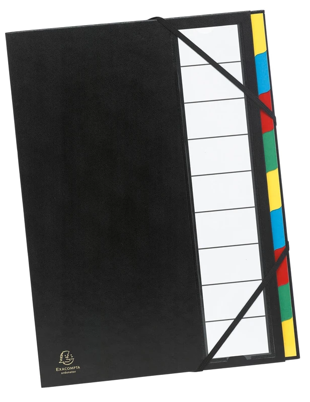 Exacompta - Ref 55330E - Harmonika Multipart File - 235 x 335mm in Size, Suitable for Storing A4 Documents, 225gsm Genuine Pressboard, Expanding Spine, 7 Sections - Assorted Colours (Pack of 6) - Image 1