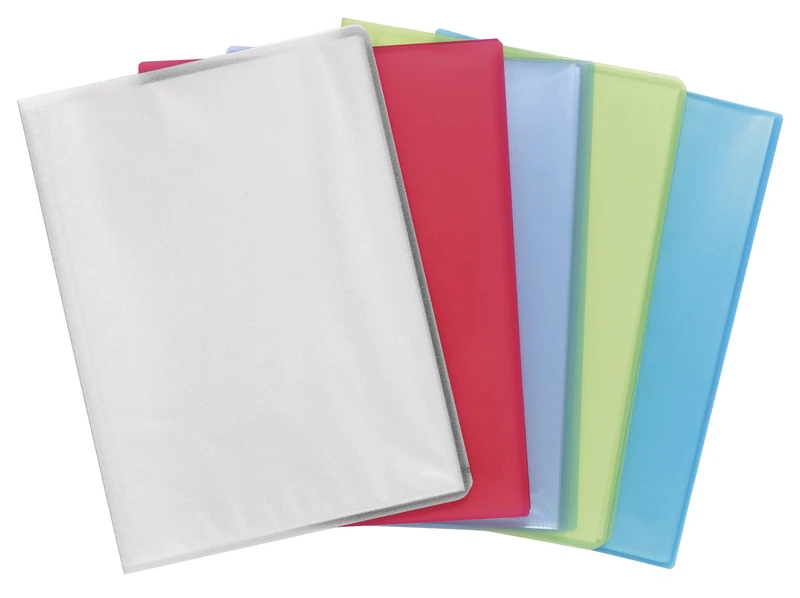 Exacompta - Ref 85169E - Translucent Semi-Rigid PP Display Book - Suitable for A4 Documents, Lightweight, 10 Pockets, 20 Viewing Pages - Assorted Cover Colours (Pack of 25)