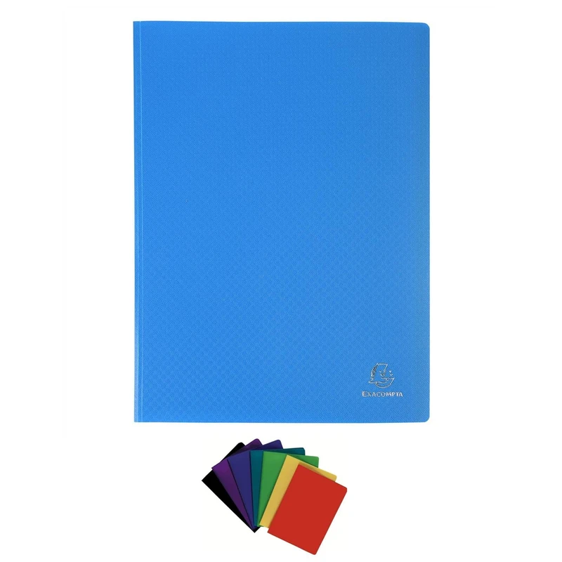 Exacompta - Ref 8540E - Soft PP Welded Display Book - Suitable for A4 Documents, Lightweight, 40 Pockets, 80 Viewing Pages - Assorted Cover Colours (Pack of 12)