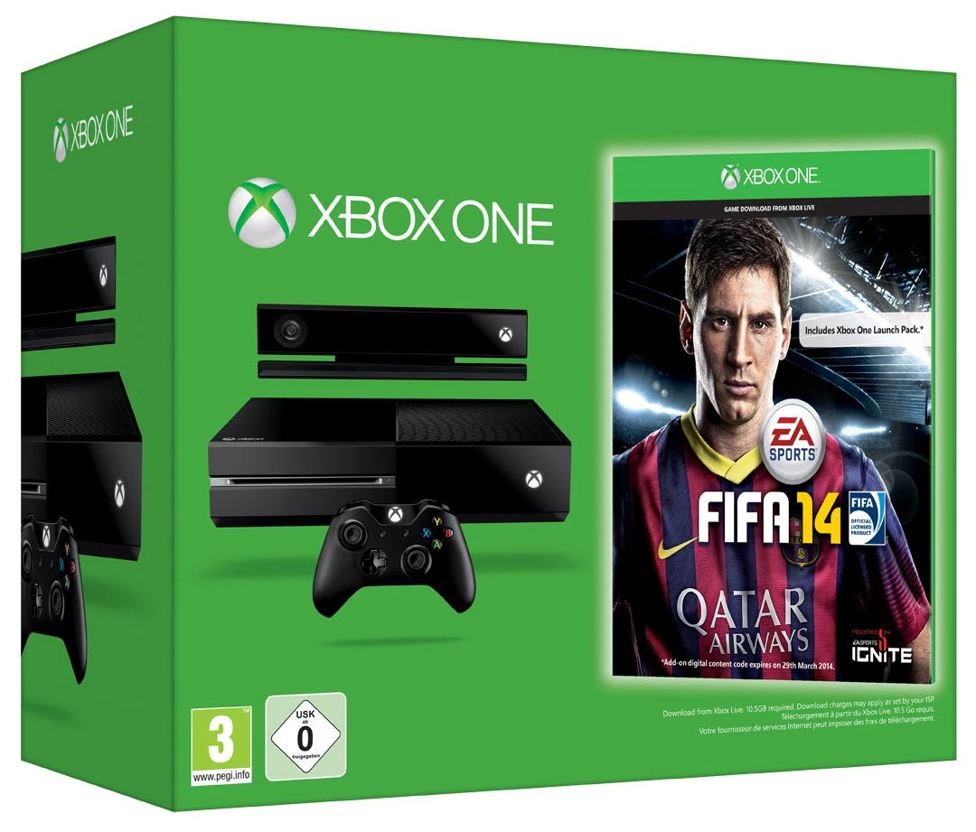 Xbox One Console with Kinect and FIFA 14