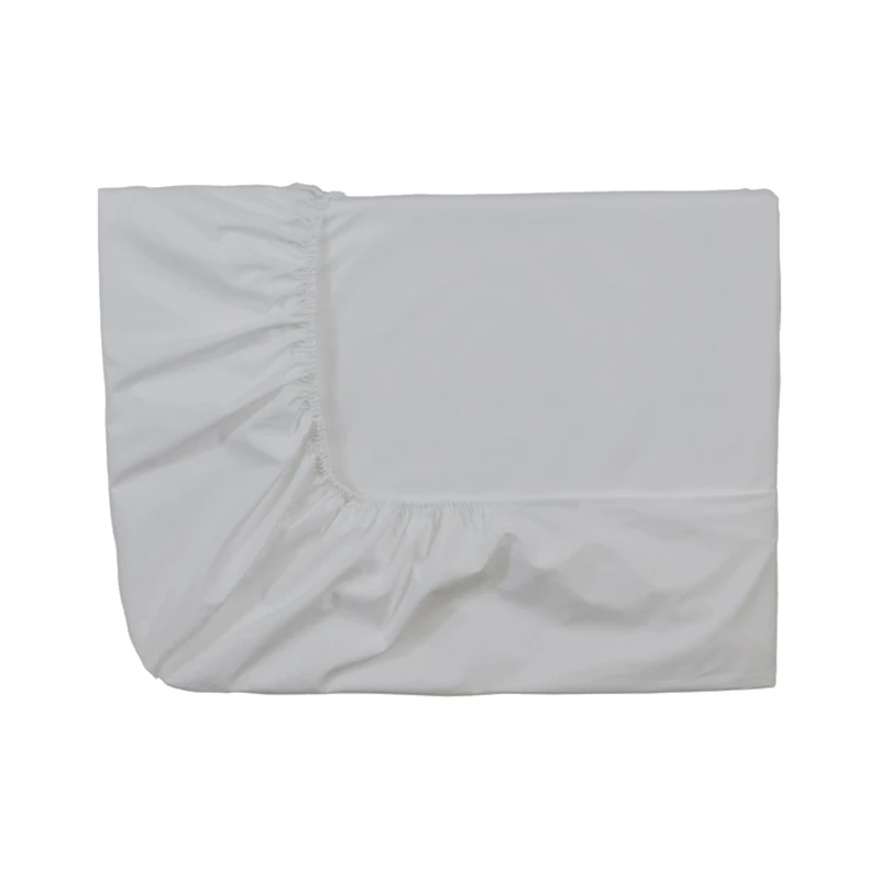 ESSIX Royal Line Cotton Percale Fitted Sheet, pearl grey, 2 x 90 x 200 cm - Image 1