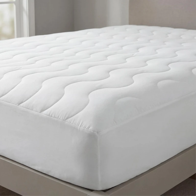 The Fine Bedding Company Spundown Mattress Protector – Single Bed Mattress Cover with Recycled Eco Smartfil® and Peachskin Soft Touch Fabric, Hypoallergenic and Washable Bed Protector – Single