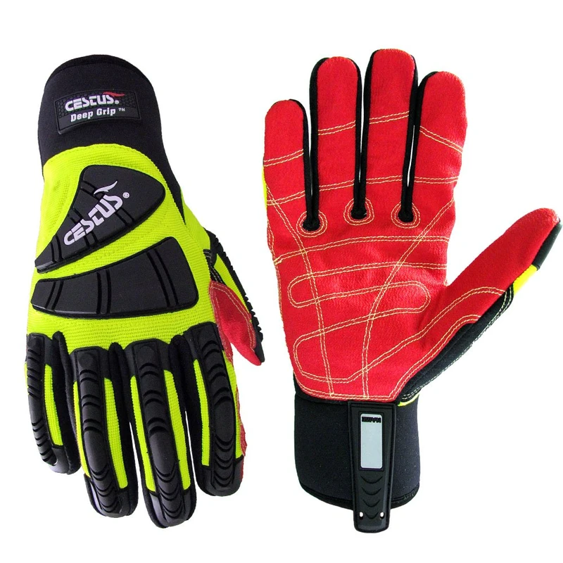Cestus DEEP GRIP GR-3026 3XL Pro Series Deep Grip Oil Resistant Impact Glove, Work, Cut Resistant, 3X-Large, Green - Image 1