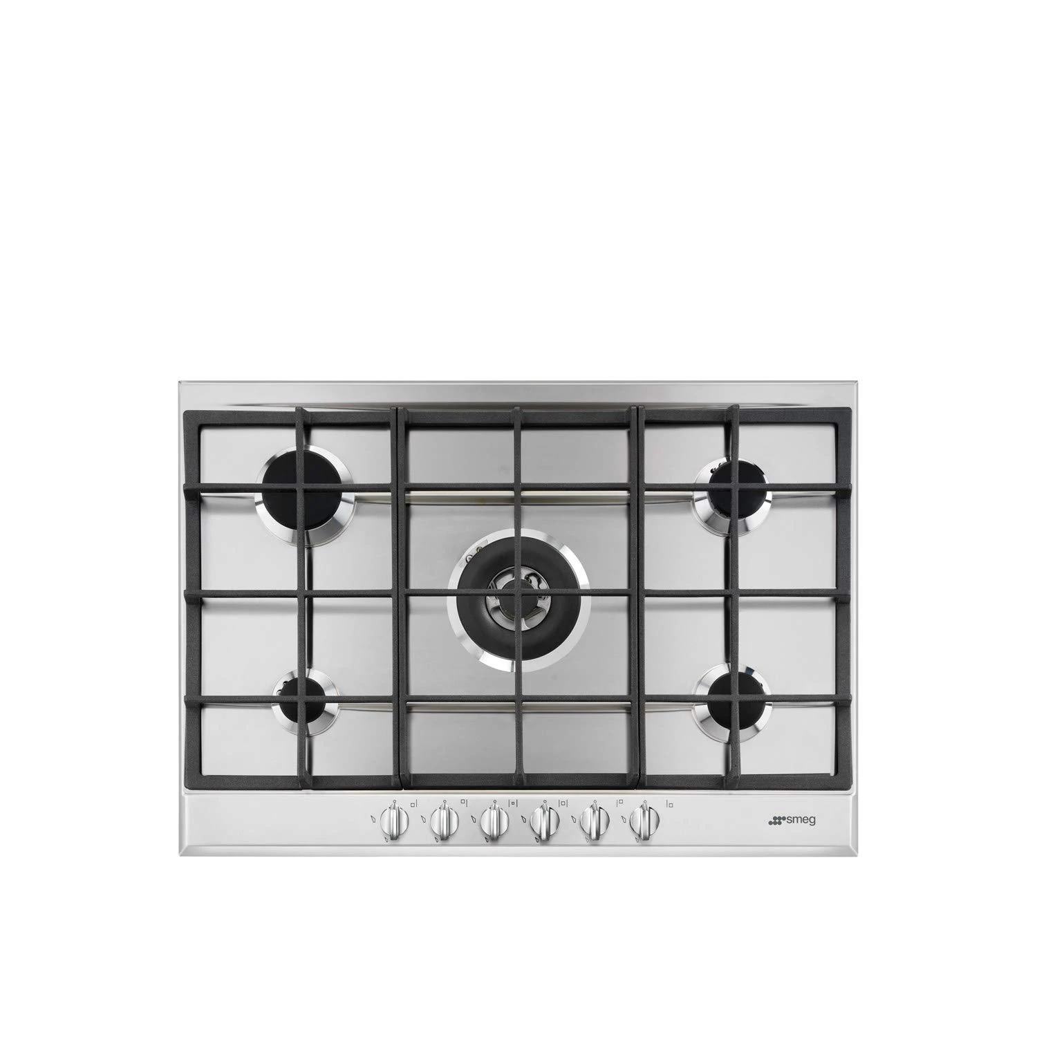 Smeg Cucina 70cm 5 Burner Gas Hob - Stainless Steel