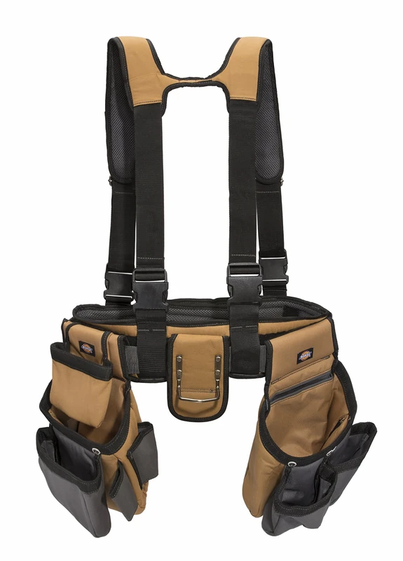 Dickies 57023 4-Piece Carpenter's Rig - Grey/Tan Tool Belt - Image 1