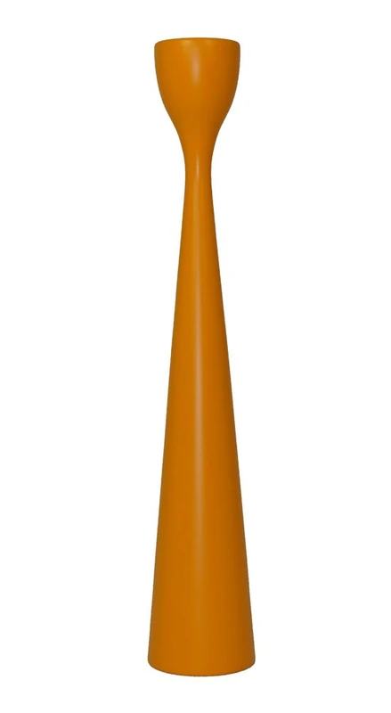 mover Rolf L Wooden Candlestick, Orange, 38 cm
